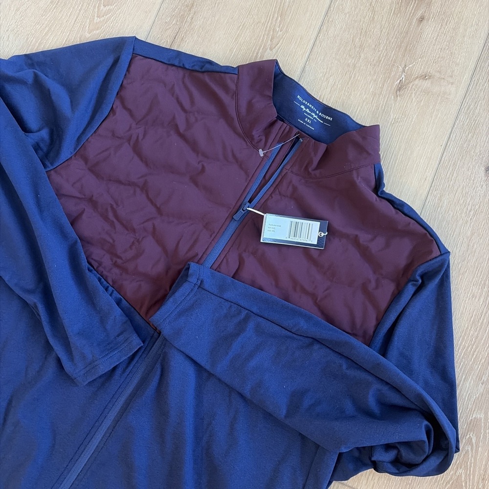 Holderness‎ & Bourne Men's Golf Brodie Jacket Navy Blue Claret Size XXL NEW $275